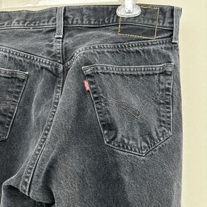 Vintage Levis 501 Jeans Mens 34x30 Black Denim Button Fly Straight MEX 2000 Y2K